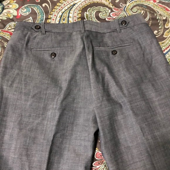 Lined grey dress pants with cuff - Picture 3 of 4